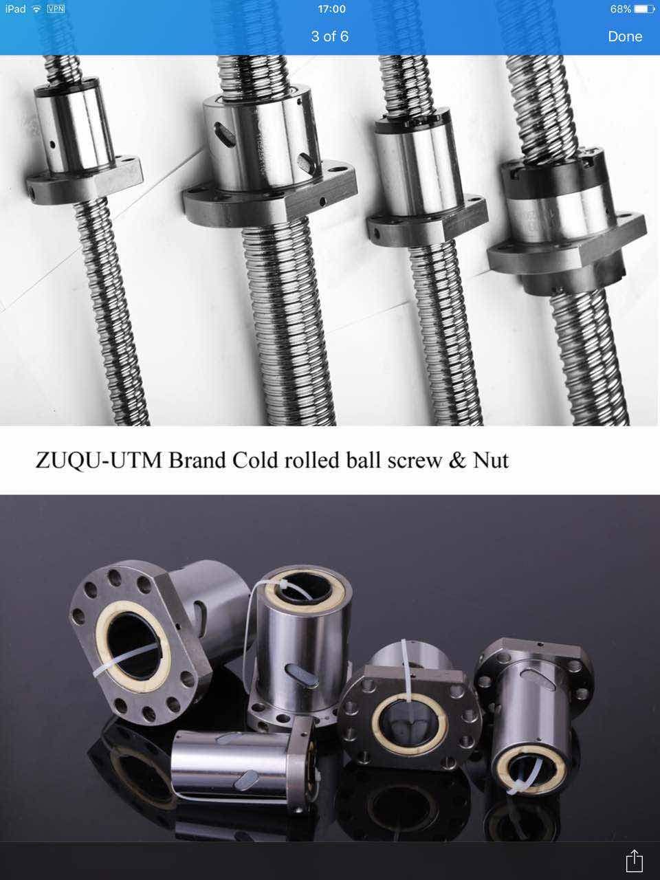 Precision cold rolled ball screw assembly for cnc machine
